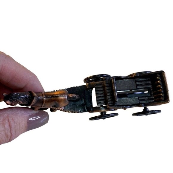 Bronze Look Metal Horse & Carriage Pencil Sharpener 4" x 1.5" - Picture 3 of 6